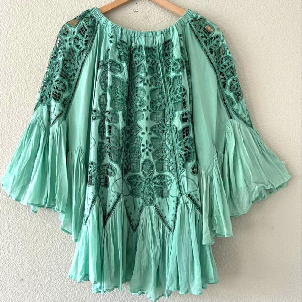 New Free People Daisy Cutwork Mini Dress Size XS